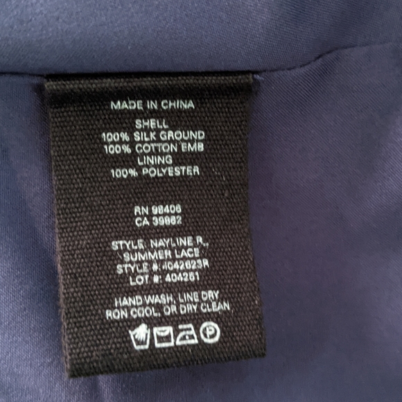 THEORY Dress Navy Summer Lace Crepe Halter Navy Blue Lined 10 - Picture 9 of 9